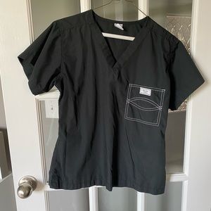 Blue sky black scrub set.